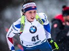 eská biatlonistka Jessica Jislová na trati sprintu v  Le Grand Bornand.