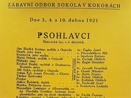 Program sokolsk hry, v n se svm otcem Josefem inkoval v roce 1921 v pti...