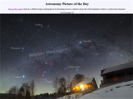 Astronomický snímek dne (Astronomy Photo of the Day, APOD) je ocenění pro...