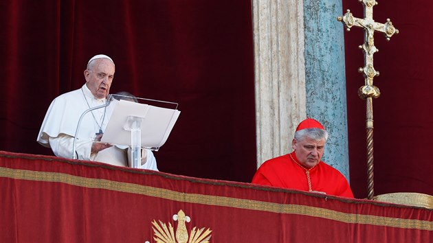 Pape Frantiek pi poselstv Mstu a svtu (Vatikn, 25.prosince 2019)