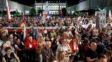 Demonstrace v Polsku proti kontroverzní soudní reform, prosazované...