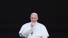 Pape� Franti�ek p�ed za�átkem poselství M�stu a sv�tu (Vatikán, 25. prosince...