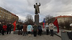 U sochy maršála Koněva Koněva v pražských Dejvicích se sešla demonstrace, která...