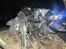 Tragická nehoda se stala na silnice vedoucí od rakouských hranic na Třeboň.