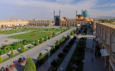 Naqshe jahan Square (South Side of Imam Square with Imam Mosque in the City of...