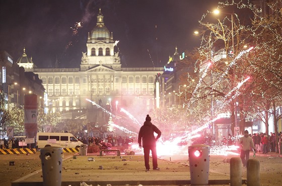 Novoroní oslavy v Praze (1. ledna 2020)