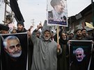 Íránci vyjadují smutek nad zabitím v Íránu velmi populárního velitele elitních...