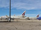 Boeingy 787-9 Qatar Airways na letiti ve Victorville