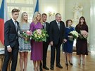 Prezident Milo Zeman s chotí Ivanou Zemanovou pozvali na tradiní novoroní...