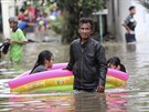 Desetimilionová Jakarta je zaplavená. (2. ledna 2020)