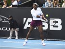 Serena Williamsová na turnaji v Aucklandu.