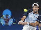 Argentinský tenista Guido Pella v utkání ATP Cupu