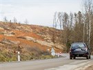 Problematický svah v míst plánované trasy D3 na jih od eských Budjovic u...