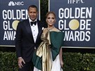 Partneři Alex Rodriguez a Jennifer Lopezová na Zlatých glóbech (Los Angeles, 5....