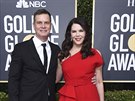 Peter Krause a Lauren Grahamová na Zlatých glóbech (Los Angeles, 5. ledna 2020)