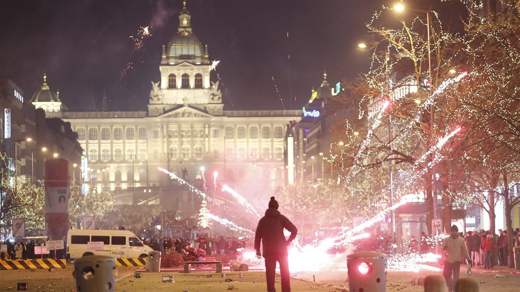 Novoro�ní oslavy v Praze (1. ledna 2020)