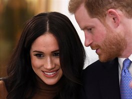 Vévodkyn Meghan a princ Harry (Londýn, 7. ledna 2020)