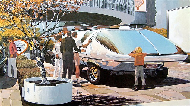 Futuristický návrh amerického výtvarníka a průmyslového designéra Syda Meada (1933 - 2019)