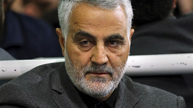 Velitel íránských elitních jednotek Kuds Kásem Solejmání (27. března 2015)