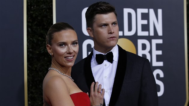 Scarlett Johanssonov a Colin Jost na Zlatch glbech (Los Angeles, 5. ledna 2020)