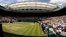 Pohled na nejslavnější centrkurt na světě - londýnský Wimbledon