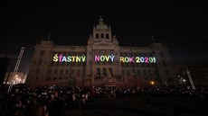 Praha pivítala rok 2020 videomappingem na budov Národního muzea. (1. ledna...