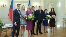 Prezident Milo Zeman s chotí Ivanou Zemanovou pozvali na tradiní novoroní...