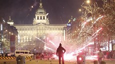 Novoroční oslavy v Praze (1. ledna 2020)