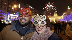 Novoroní oslavy v Praze (1. ledna 2020)