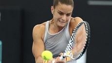 Maria Sakkariová na turnaji v Brisbane.