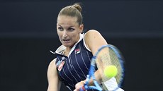 Karolina Plíková v duelu druhého kola na turnaji v Brisbane