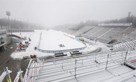 Vysoina Arena se chystá na závody Svtového poháru v bhu na lyích.