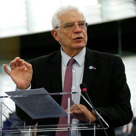 éf diplomacie Evropské unie Josep Borrell hovoí v Evropském parlamentu ve...