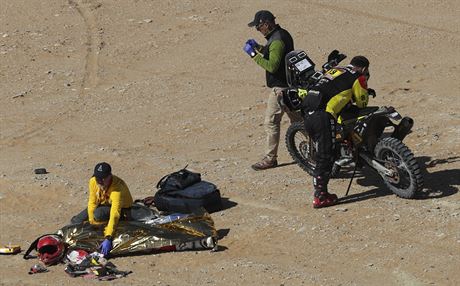 Tlo Paula Goncalvese po smrteln nehod v sedm etap Rallye Dakar.