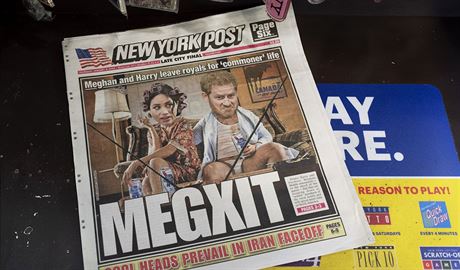 Princ Harry a vvodkyn Meghan na oblce New York Post (New York, 9. ledna 2020)