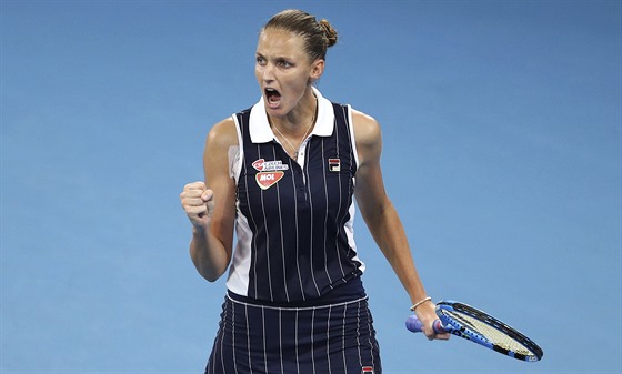 Karolína Plíšková ve finále turnaje v Brisbane.