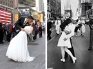 Polibek na Times Square v New Yorku podle slavné fotografie Alfreda...