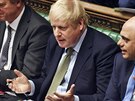Premiér Boris Johnson na zasedání britského parlamentu. (8. ledna 2020)