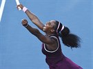 Serena Williamsová po triumfu na turnaji v Aucklandu.