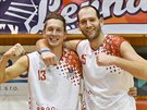 Lubo Stria (vlevo) a Jakub Houka, basketbaloví veteráni z Chomutova