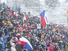 Divácká atmosféra bhem Svtového poháru v bhu na lyích v Novém Mst na...