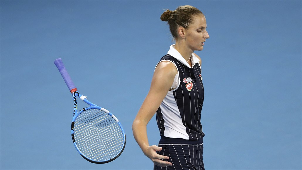 Karolína Plíková ve finále turnaje v Brisbane.