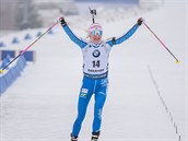 Finka Kaisa Mäkäräinenová vyhrála hromadný závod žen v Oberhofu.