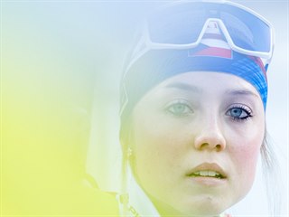 Česká biatlonistka Tereza Voborníková.