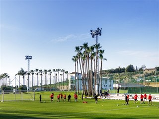 Slávističtí fotbalisté na zimním kondičním soustředění ve španělské Marbelle.