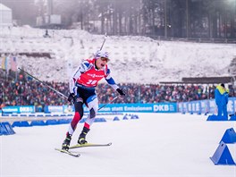 Ondej Moravec bhem hromadnho zvodu mu v Oberhofu.