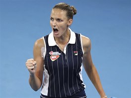 Karolna Plkov ve finle turnaje v Brisbane.