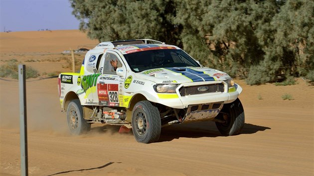 Tomáš Ouředníček a David Křípal z týmu Ultimate Dakar Racing na Dakaru.