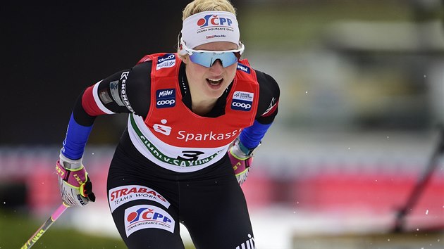 Kateřina Janatová v kvalifikaci na volný sprint v Drážďanech