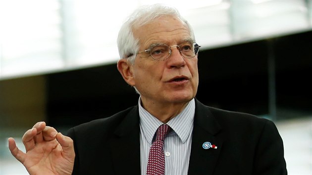 f diplomacie Evropsk unie Josep Borrell hovo v Evropskm parlamentu ve trasburku o situaci v rnu a Irku. (14. ledna 2020)